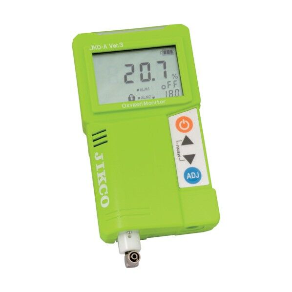 酸素濃度計(センサー内蔵型、エルボ型チューブ継手付) JKO-AML3 1点