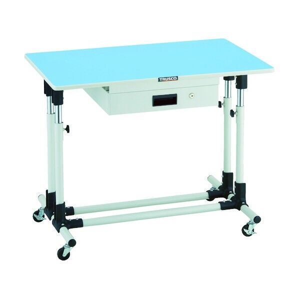 上下調節機能付作業台(キャスター付) 引出しUDK-001 W付