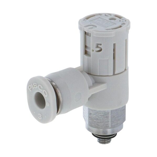 スピードコントローラダイヤル付タイプ エルボ メーターアウト制御(低流量タイプ) φ4用 接続口径M5×0.8 JSGC4-M3ALW 1点