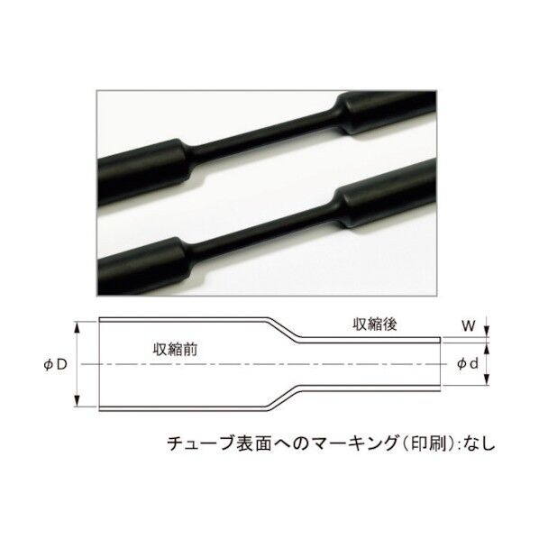 JAPPY 熱収縮チューブ 黒 適用電線サイズΦ1.2~1.8 JTC10.0-BK 20本