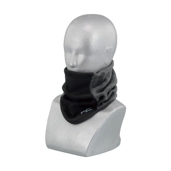 発熱防風ネックウォーマーブラックXグレー JW-124-BGR 1点