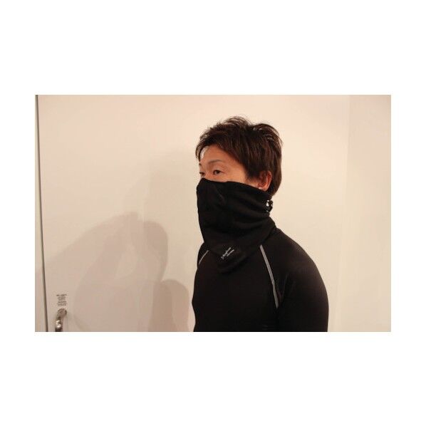 発熱防風ハーフフェイスウォーマーブラック JW-125-BK 1点