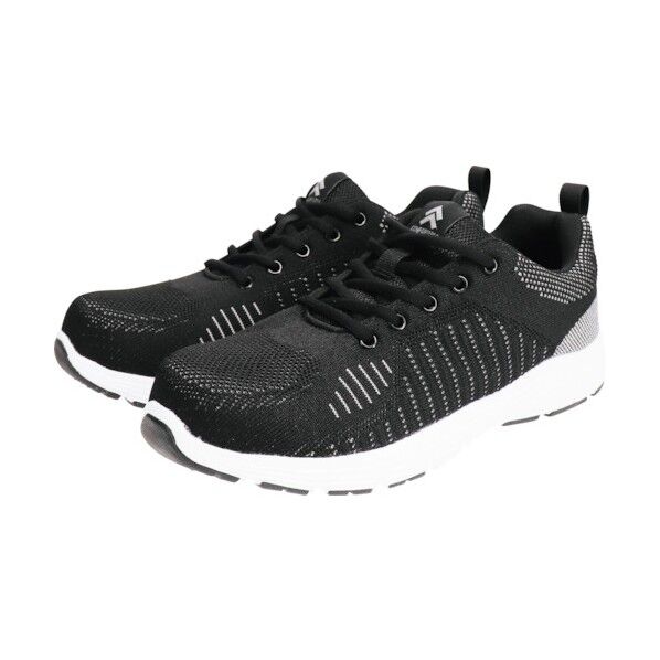 ニットワークシューズ ブラック×グレー 26.5 JW-395-BK/GR-26.5 1点