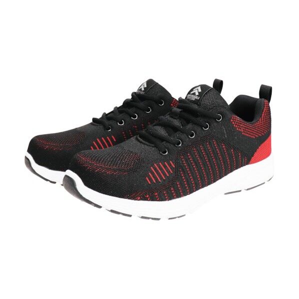 ニットワークシューズ ブラック×レッド 25.5 JW-395-BK/RD-25.5 1点