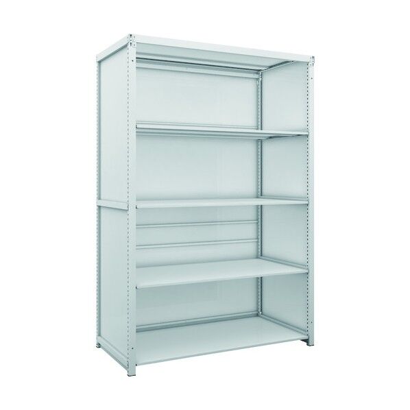 K1型抗菌塗装高密度収納棚 背板・側板付 H1900XW1250XD625 5段 K1-6465SG 1点