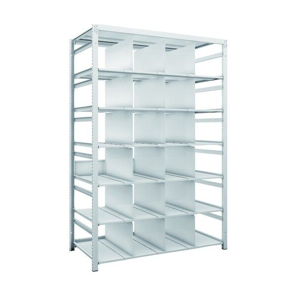 K1型抗菌塗装高密度収納棚 H1900XW1250XD625 7段 移動仕切18枚付 K1-6467P18 1点