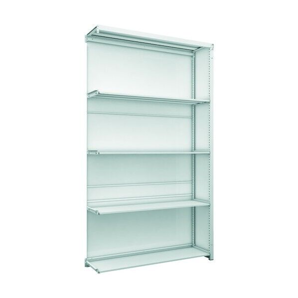 K1型抗菌塗装高密度収納棚 背板側板付 H2200XW1250XD325 5段 連結型 K1-7435SGB 1点