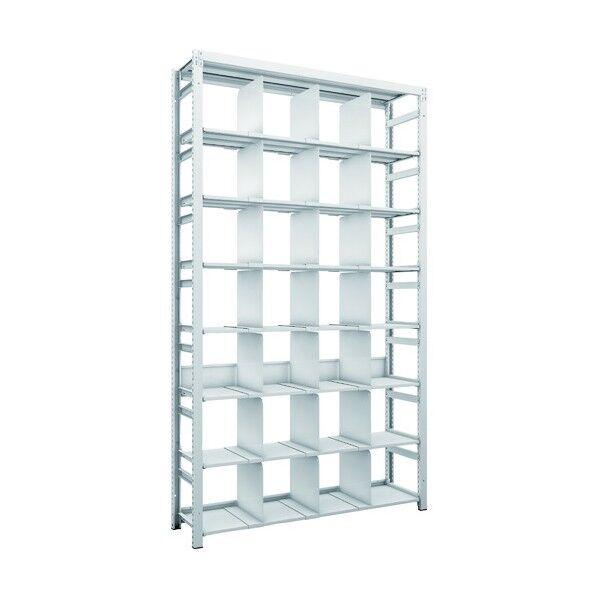 K1型抗菌塗装高密度収納棚 H2200XW1250XD325 8段 移動仕切21枚付 K1-7438P21 1点