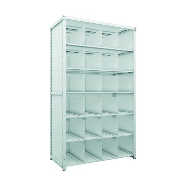 K1型抗菌塗装高密度収納棚 背板・側板付 H2200XW1250XD625 7段 移動仕切18枚付 K1-7467P18SG 1点