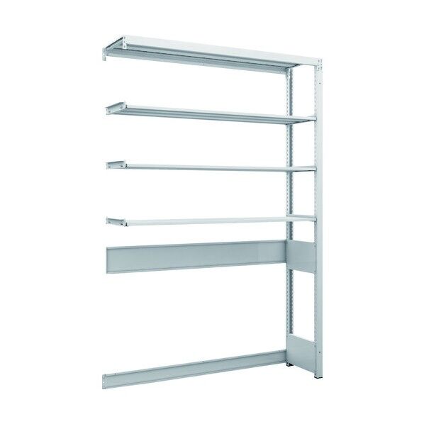 K1型抗菌塗装高密度収納棚 下段開放型 H1900XW1250XD325 4段 連結型 K1-U6434B 1点