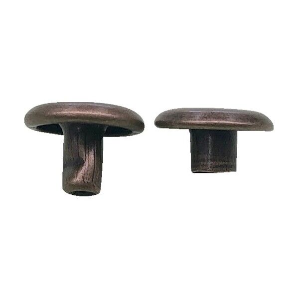 平ベルト金具 両面カシメ ブラウン 小オス・メス(各10個) JO-BS 1点