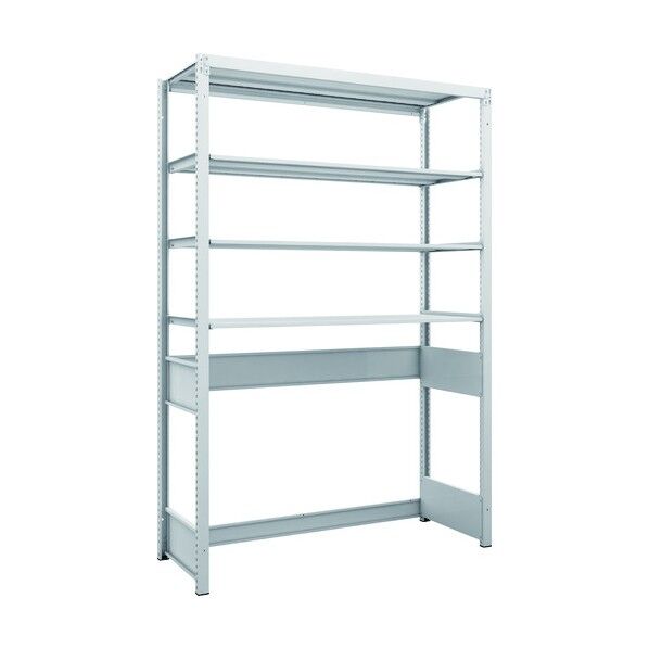 K1型抗菌塗装高密度収納棚 下段開放型 H1900XW1250XD475 4段 K1-U6444 1点