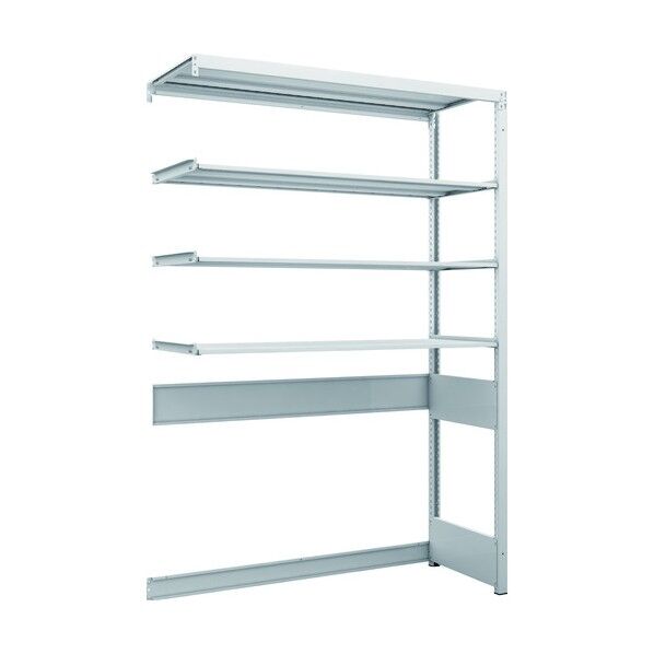 K1型抗菌塗装高密度収納棚 下段開放型 H1900XW1250XD475 4段 連結型 K1-U6444B 1点