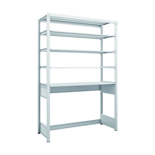 K1型抗菌塗装高密度収納棚 下段開放型 H1900XW1250XD475 5段 K1-U6445 1点