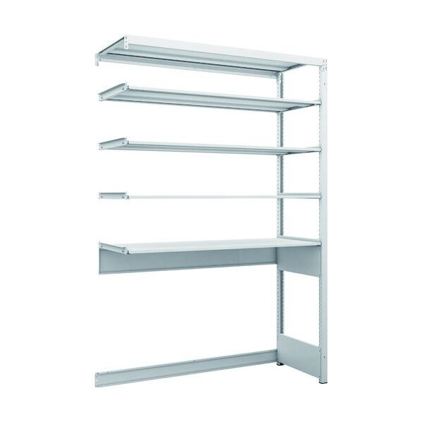 K1型抗菌塗装高密度収納棚 下段開放型 H1900XW1250XD475 5段 連結型 K1-U6445B 1点