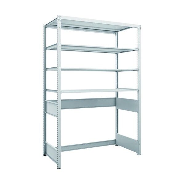 K1型抗菌塗装高密度収納棚 下段開放型 H1900XW1250XD625 4段 K1-U6464 1点