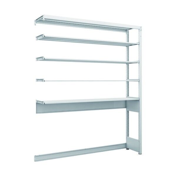 K1型抗菌塗装高密度収納棚 下段開放型 H1900XW1550XD325 5段 連結型 K1-U6535B 1点