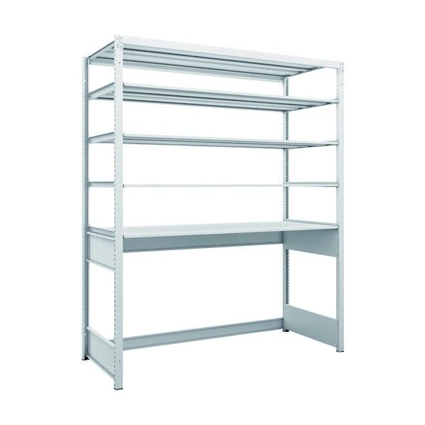 K1型抗菌塗装高密度収納棚 下段開放型 H1900XW1550XD625 5段 K1-U6565 1点