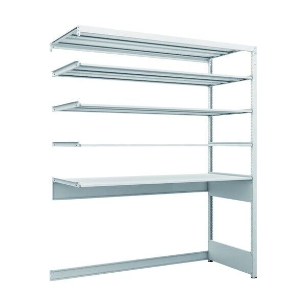 K1型抗菌塗装高密度収納棚 下段開放型 H1900XW1550XD625 5段 連結型 K1-U6565B 1点