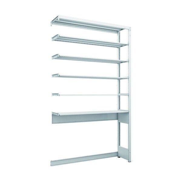 K1型抗菌塗装高密度収納棚 下段開放型 H2200XW1250XD325 6段 連結型 K1-U7436B 1点