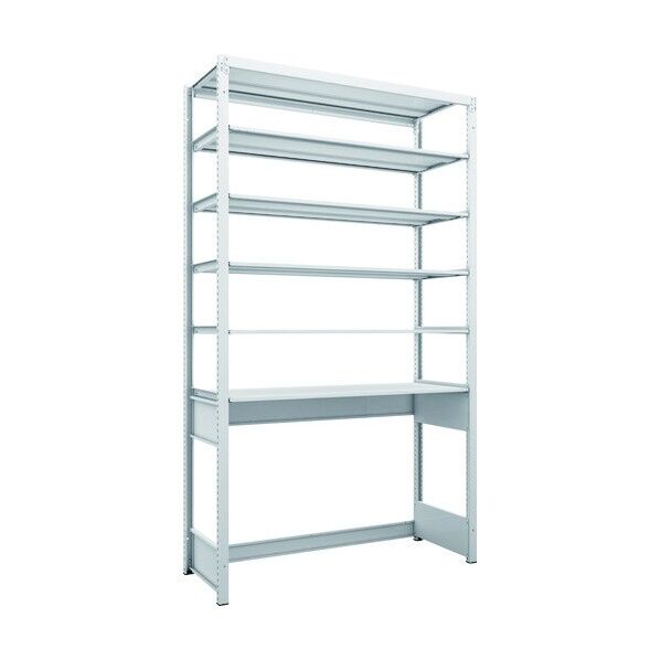 K1型抗菌塗装高密度収納棚 下段開放型 H2200XW1250XD475 6段 K1-U7446 1点