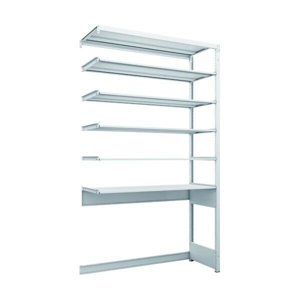 K1型抗菌塗装高密度収納棚 下段開放型 H2200XW1250XD475 6段 連結型 K1-U7446B 1点