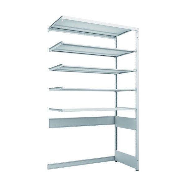 K1型抗菌塗装高密度収納棚 下段開放型 H2200XW1250XD625 5段 連結型 K1-U7465B 1点