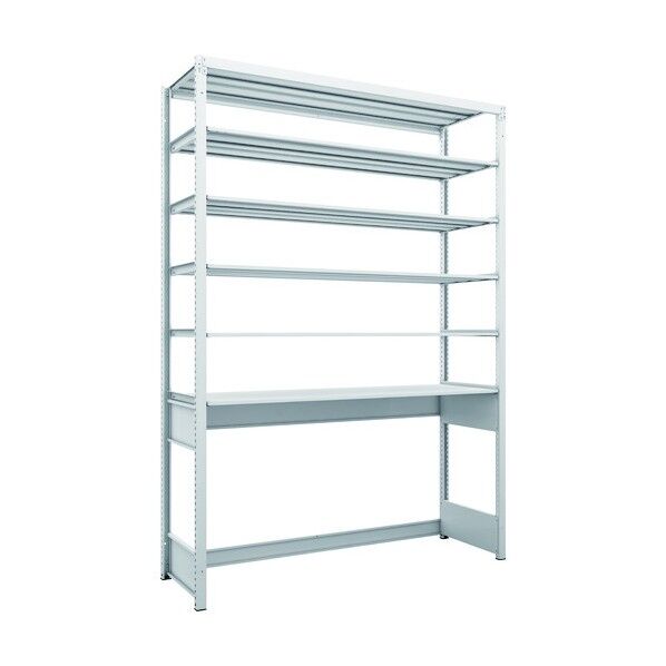 K1型抗菌塗装高密度収納棚 下段開放型 H2200XW1550XD475 6段 K1-U7546 1点