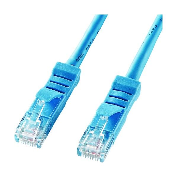 L型カテゴリ5eより線LANケーブル KB-T5YL-03LB 1点