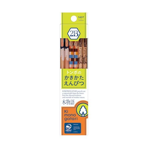 トンボ鉛筆 かきかた鉛筆 2B 木物語 02 KB-KF02-2B 1点