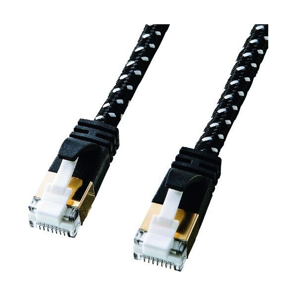 つめ折れ防止カテゴリ7細径メッシュLANケーブル KB-T7ME-02BKW 1点