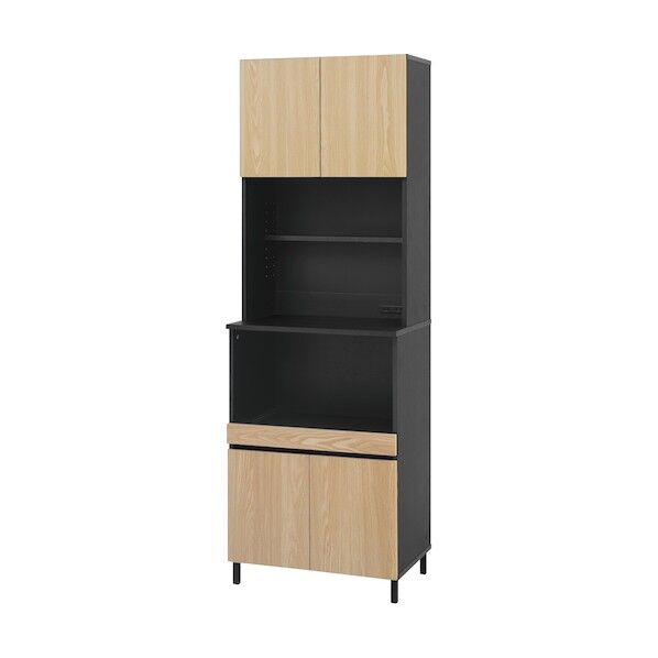 296030 キッチンキャビネット ナチュラル/ブラック KCB-590BT-NB 1点