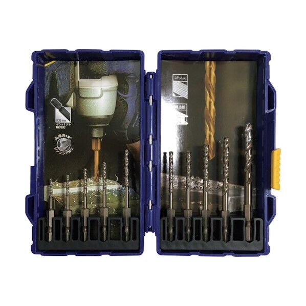 ステンレス用六角軸ドリルビット10本セット 2.0mm-6.0mm