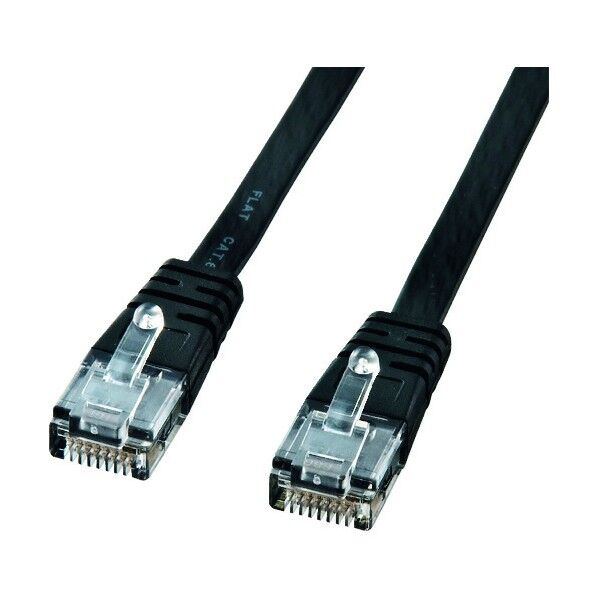 カテゴリ6フラットケーブル7m(ブラック) KB-FL6-07BKN 1点