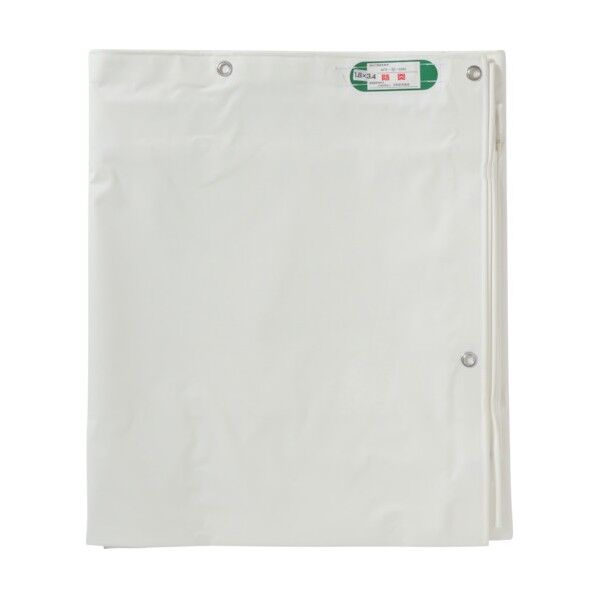 国産塩ビ防炎シート 養生用 ホワイト 10m×10m KEB1010 1点