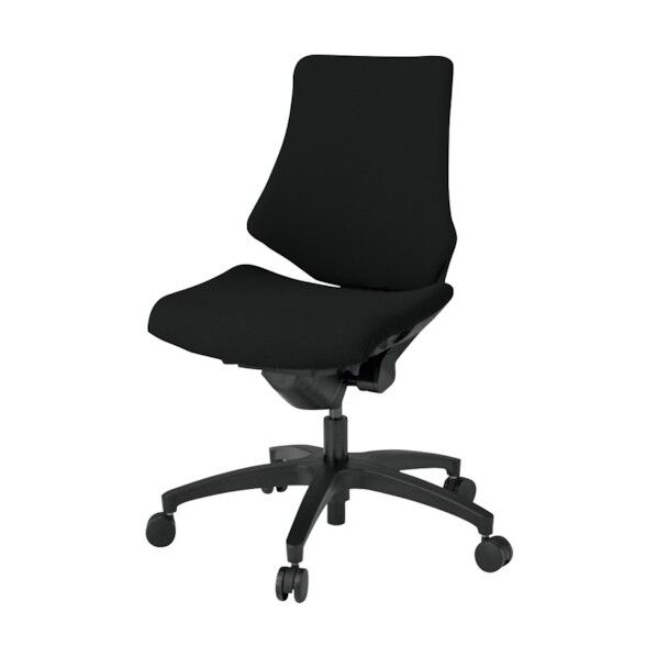 エフチェア クロスバック ローバック 脚ブラック・布地ブラック KG-140PS-T1T1 1点