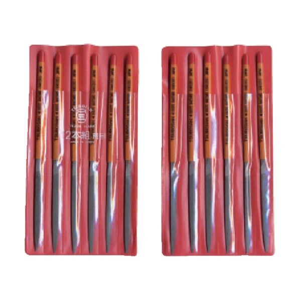 ツボサン 組ヤスリ 12本組 刀刃 荒目 KH012-01 1点...