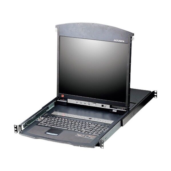 ATEN KVMドロワー 8ポート/デュアルスライド/17インチLCD/ロングレール KL1508AMJJL 1点