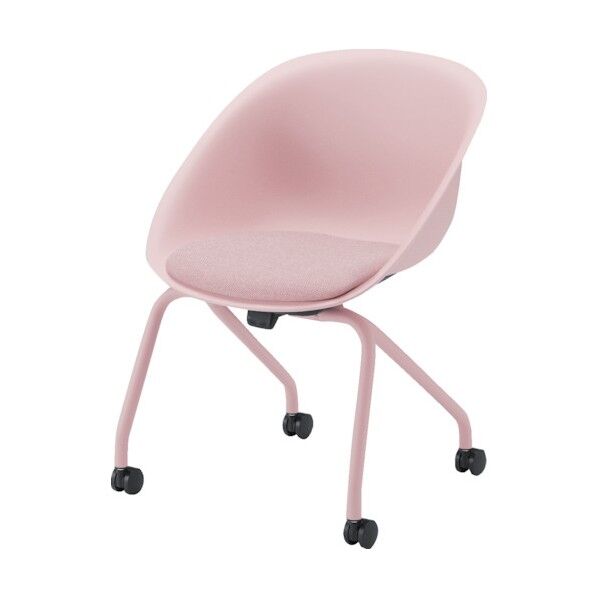 ワンチェアネスタブル座クッション付ベビーピンク KLD-925C-P4 1点