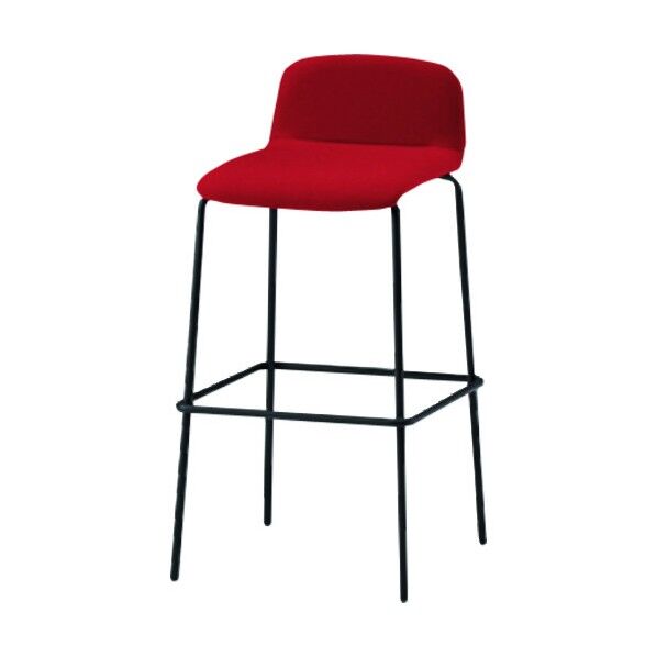 ノットワークハイチェア張りぐるみ 脚サテンブラック・ウレタンレザーインディゴブルー KLL-133DK-T1N2 1点