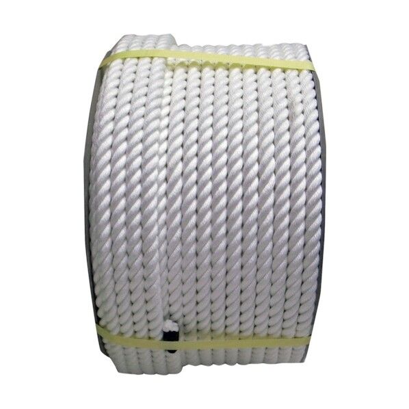 クレモナSロープ(3打ち)ドラム巻 白 14mm×130m KMS-14X130-DR 1巻