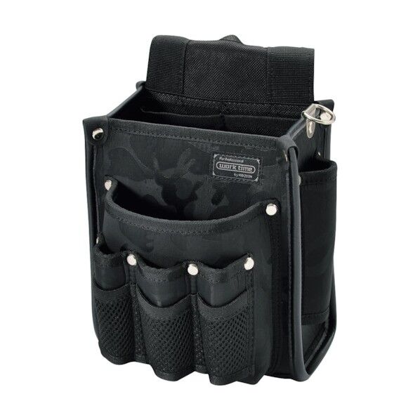 電工袋2段万能型 迷彩 ブラック KNR-13MBK 1点