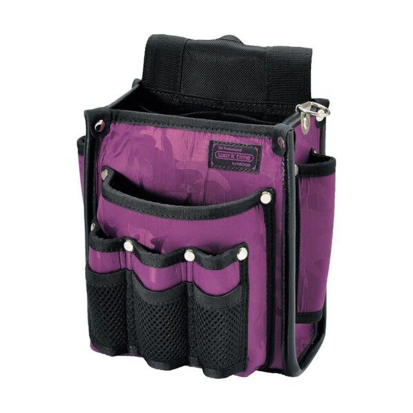 電工袋2段万能型 迷彩 パープル KNR-13MPL 1点