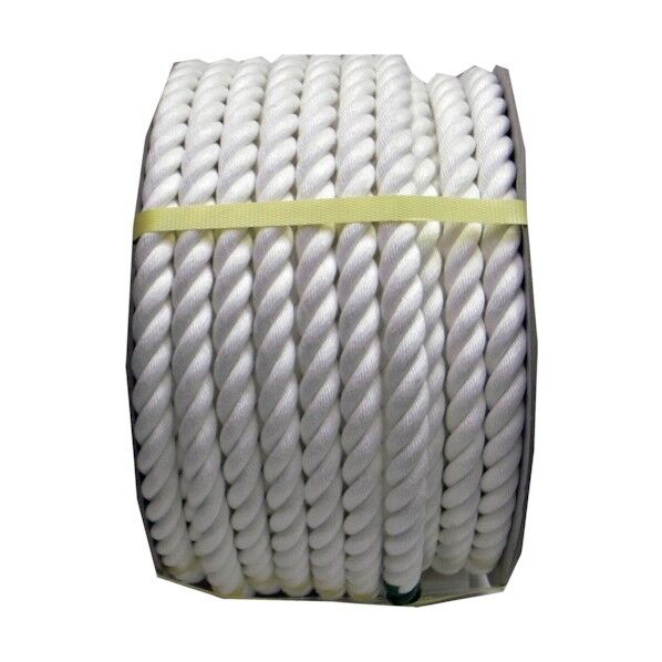 クレモナロープ(3打ち)ドラム巻 白 26mm×35m KMS-26X35-DR 1巻