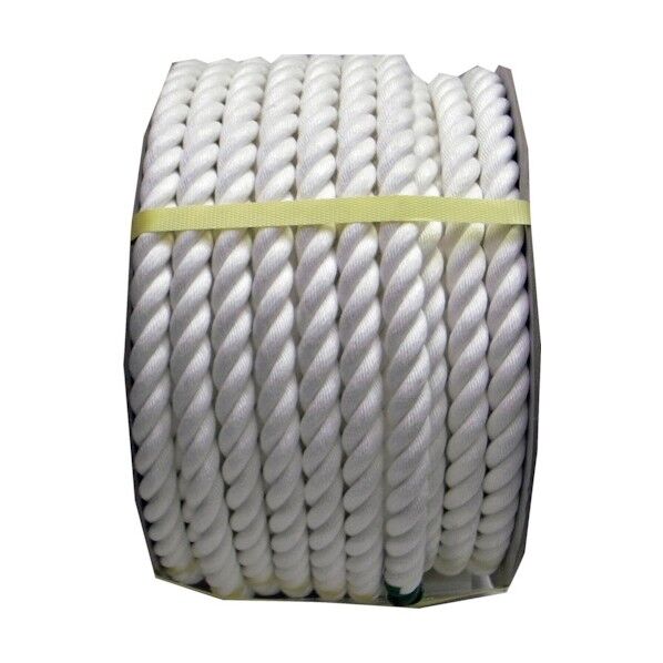 クレモナロープ(3打ち)ドラム巻 白 30mm×30m KMS-30X30-DR 1巻