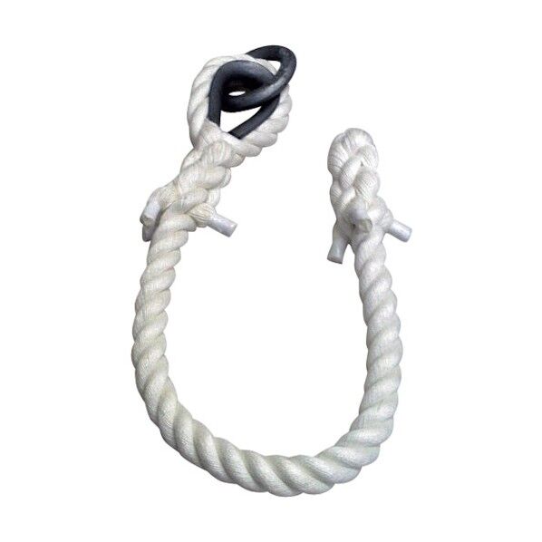 クレモナS製 クライミングロープ 片側リングコース加工 白 30mm×5m KMS-CLIMBING-ROPE305 1本