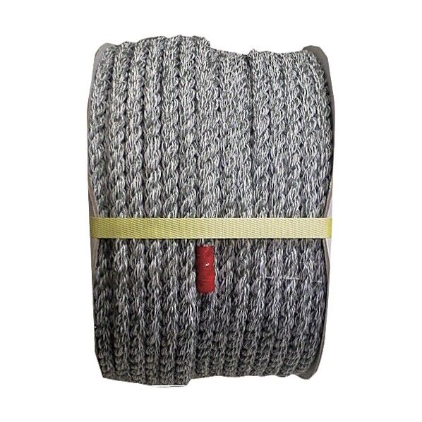 クレポリ混撚ロープ(3打ち)ドラム巻 GG色(白) 12mm×100m KPGG-R12X100-DR 1巻