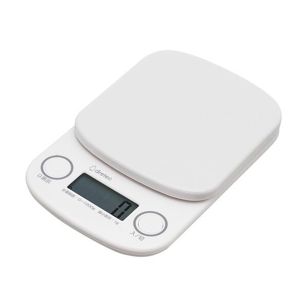 デジタルスケール1kg ホワイト KS-630WT 1点