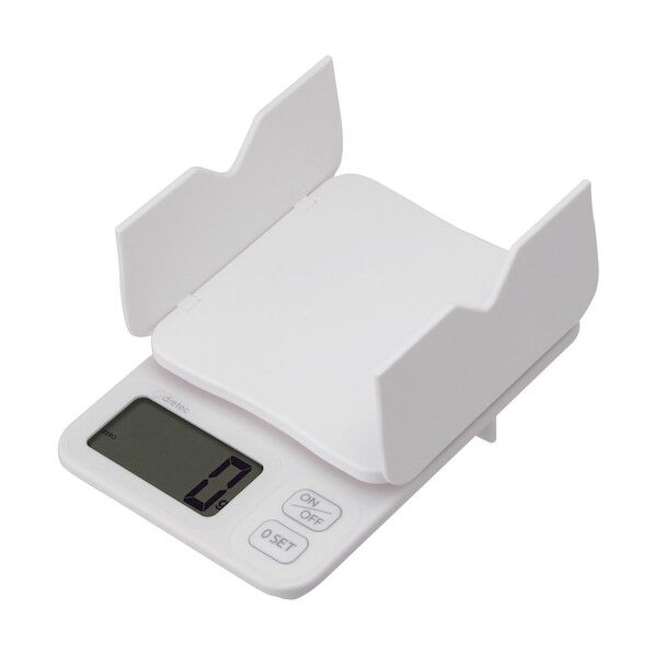 ドリテック デジタルスケール「パカットプラス」2kg ホワイト KS-727WT 1点