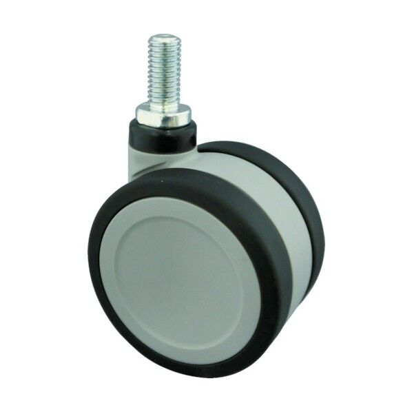 ねじ込み式双輪キャスター(エラストマー車) 自在